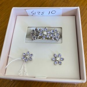 Ring and matching earrings